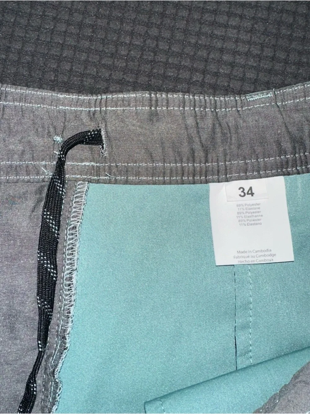 O Neill Hybrid Shorts Mens Size 34 Aqua Performance Stretch Casual - Picture 4 of 7